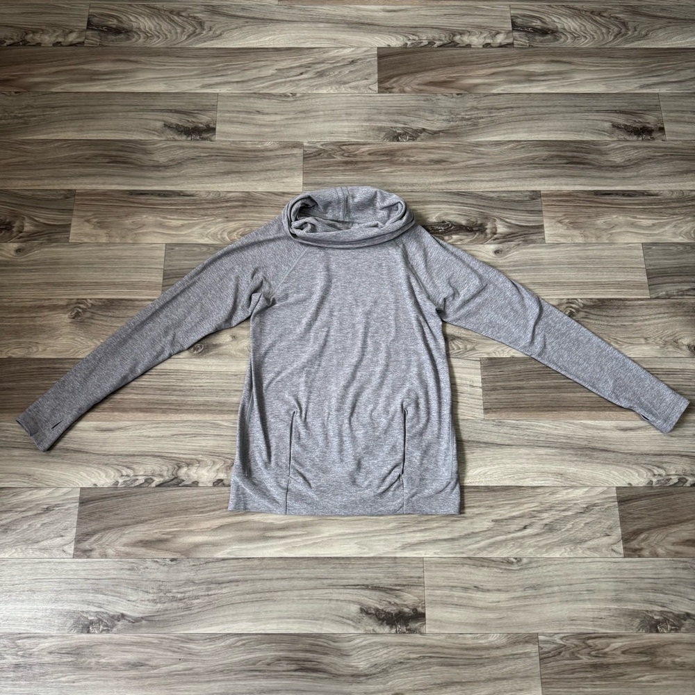 Lululemon Make a Move Long Sleeve Cowl Neck Pullover Heathered Gray